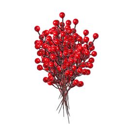 Christmas Decorations Red Berry Stems Artificial Year Garland Outdoor House Decoration Hanging Tree Ornaments