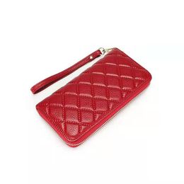 Genuine cow leather women designer wallets lady fashion casual clutchs female zipper zero purses no2