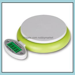 Scales Jewelry Tools & Equipment 5Kg/1G Electronic Kitchen Lcd Display Digital For Fruit Food Weighting Cooking Tool Aessories Drop Delivery