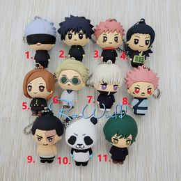 Jujutsu Kaisen Fushiguro Megumi Gojo Satoru Toge Original Japanese anime figure PVC Mobile Phone Charms Keychain Strap Keyring G1019