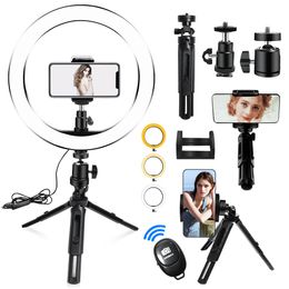 10 Inch Selfie Ring Lamp For Live Streaming 26Cm Large Ring Light With Small Stand Table Lamp For Makeup Video Studio Youtube