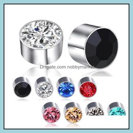 Ear Cuff Earrings Jewelry Bk Stainless Steel Health Magnetic Stud Clip On For Men Women Crystal Punk Hypoallergenic No Pierced Hole Drop Del