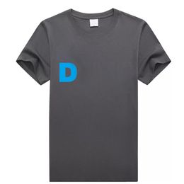 Dropship DT-2196 Мужская футболка для футболки для тройников Хлопок Свободные Свободные Короткие Рукав 9 Оцветники Случайные С Письмо логотип Взрывные Пуловер T-Рубашки S-2XL