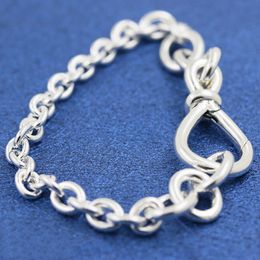 Womens 925 Sterling Silve Link Chain Bracelets DIY Jewelry Fit Pandora Charms Lady Gift With Original Box