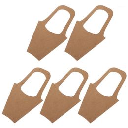 Gift Wrap 5pcs Kraft Paper Tote Bag Bouquet Packaging Flower Wrapping Bags