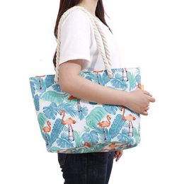 New Style Shoulder Japanese And Korean Bag Flamingo Print Female Luxe Shopping Bag Fashion College Trendy