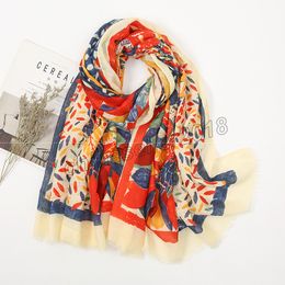 2021 Women African Ethnic Printed Long Cotton Shawl Scarf Spring Plus Size Warm Wrap Pashmina Beige Tassel Muslim Hijabs Sjaal