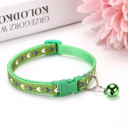 Dog Collars & Leashes Adjustable Nylon Pet With Bells Charm Necklace Collar For Little Dogs Cat Supplies Acessorios