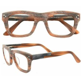 Mode Sonnenbrillenrahmen Quadratische Frauen Holz Brillen Männer Optische Holz Brillengestell Retro Vintage Verschreibungspflichtige Brillen Schwarze Brillen