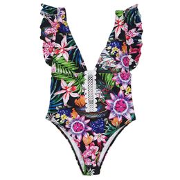 Sexy Lace Swimwear Womens Bikini High Waist Ladies Swimsuit Flower Printed Bathing ggitys channels burburriness luis louies vittonlies louisslies vuttionly QHC0