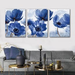 Watercolor Flower Home Decor Retro Canvas Painting Wall Art Pictures for Living Room Home Decor Vintage Posters and Prints