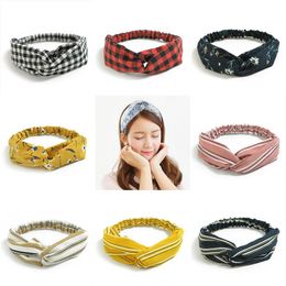 Hair Accessories hand band many kinds of colorful air Elastic Twisted Knotted Ethnic wrap Floral Wide Stretch Girls and tools more than 100 styles super quality