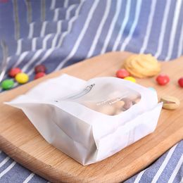 Vacuum Sealing Plastic Bags Coffee Bean Storage Tear Notch Powder Pouches Matte PP Mylar Packaging With Clear Windowgoods