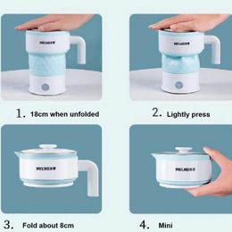 Electric Kettles 220V Folding Kettle Portable Travel Mini Dormitory Household Automatic Power-off 600ML