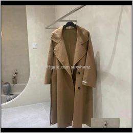 Blends Outerwear & Coats Womens Clothing Apparel Drop Delivery Han Edition Fund Of 2021 Autumn Winters Is Loose Wool Woolen Cloth Long Woolle