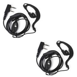 2X 2Pin Headset Earpiece Mic For Baofeng UV-5R UV-82 BF-888S Radio Walkie Talkie