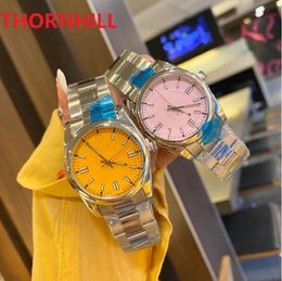 Luminous montre de luxe men watches High quality Mens Japan Quartz Movement Candy Couple watch 36mm 904L Stainless Steel Lovers Chronograph Wristwatch