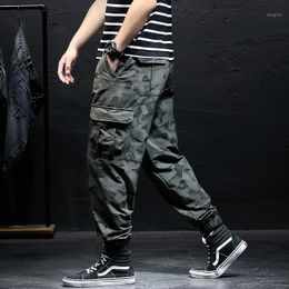 Men's Pants 2021 Spring Autumn Big Pocket Cargo Harem Casual Trousers Male Hip Hop Men Jogger Fashion Streetwear D91
