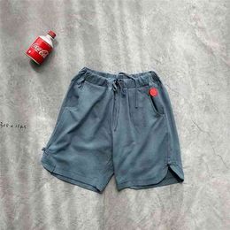 Summer Cotton and Linen Men's Shorts Solid Thin Beach Pants Drawstring Knickers Male 5 Colour Size M-5XL K14 210721