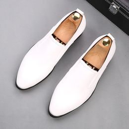 Buy White Pointed Shoes For Male Online 