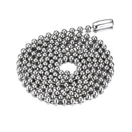 1.5/2/2.4/3.2mm 10/20/50/100pcs Wholesale In Bulk Stainless Steel Silver Round Bead Ball Link Chain Men/Women Necklace Jewellery Chains