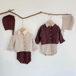 Autumn Baby Knit Sweater Boys And Girls Knit Cardigan Toddler Knitted Bodysuit Newborn Knitwear Cotton Baby Knitting Coat Tops 210413