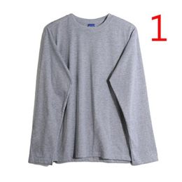 Autumn lazy winds ins solid Colour long-sleeved T-shirt Korean version of the loose wild trend 210420