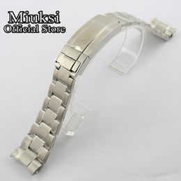 21mm solid stainless steel watch band folding buckle fit 43mm watch case mens strap