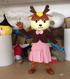 2021 Halloween Deer Mascot Costume Cartoon Anime theme character Christmas Carnival Party Fancy Costumes Adults Size Outdoor Outfit