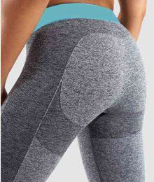 Women's High-elasticity Low-rise Yoga Fitness Quick-drying Stretch Hips and Stovepipe Pants Legging Pants Woman H1221