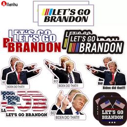Let's Go Brandon Flags Sticker For Car Trump Prank Biden PVC Stickers WHxas