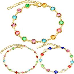 Charm Bracelets Exquisite Ankle Bracelet And Colourful Crystal Anklet Flower Beach Adjustable For Women