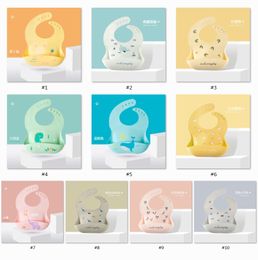 15% Baby waterproof Silicone Bib 20 Colours children's saliva rice wash free Mother and baby products C10820A1