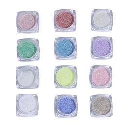 Nail Glitter Aurora Sea Salt Crystal Diamonds Powder Iridescent Reflective Sparkly Chrome Pigment Polish Gel Manicures DecorNail