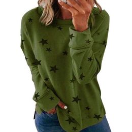 Star Print Oversized T Shirt Women Clothes Summer O Neck Long Sleeve Casual Loose Tshirt Tops Vintage Tee Shirt Femme Ropa Mujer 210608