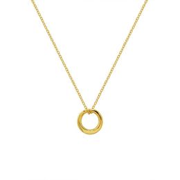 Pendant Necklaces Simple Circle Round Men Accessories Fashion Gold Colour Stainless Steel Clavicle For Women Friend Jewellery