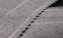 WT66795-201 Pure wool high count flannel worsted fabric [Dark Grey Stripe Twill W100](902)