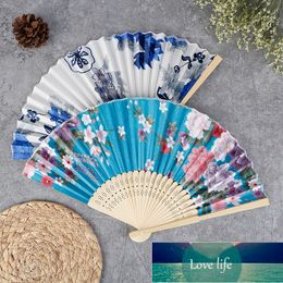 Chinese Japanese Style Silk Fan Folding Fan Wedding Fan Art Gifts Dance Hand Vintage Bamboo Folding Hand Held Flower Factory price expert design Quality Latest Style