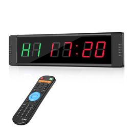 Programable Remote control LED crossfit timer Interval Timer garage sports training clock Crossfit gym 211110