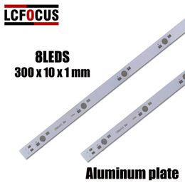 Light Beads 10pcs 8W 24W 300mmx10mmx1mm Rectangle Aluminium Base Plate For LED Grow Support 1W 3W 5W To Soldering In The Lamp