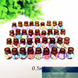 10pcs/Pack DIY 0.5ml Jewelry Polymer Clay Glass Essential Oil Bottle Small Pendant Wishing Bottles Mini Perfume Vials