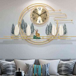 Luxury Art Wall Clock Large Iron Creative Chinese Style Personality Digital Wall Clock Living Room Reloj Pared Home Decor DG50WC H1230