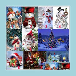 Ding & Painting Supplies Coloring Learning Education Toys Gifts Santas Christmas Tree Diamond Embroidery Diy Needlework Fl Cross Stitch 5D R