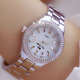 Ladies Wrist Watches Elegant Dres Luxury Brand Watch Silver Gold Quartz Female Bracelet Women's Wristwatch 210616