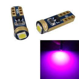 100x Super Bright Car Bulbs Purple T5 3030 1SMD Canbus Error Free Instrument Cluster 37 73 74 79 17 57 LED Lights Bulb 12V