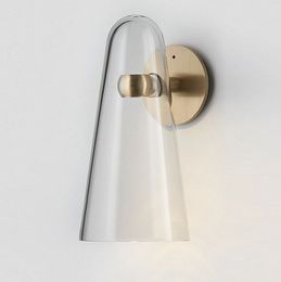 Glass LED Bedroom lamp Wall Lights Clear White Grey Living room Restaurant Design Home Light Fixture