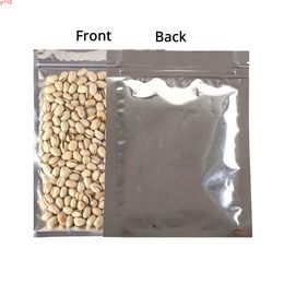 Various Sizes Resealable Zip Lock Bags Clear Front Silver Back Zipper Pouches Aluminum Foil Mylar Packaging For Underweargoods