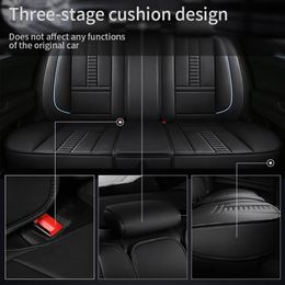 High Quality Car Seat Covers PU Leather Cushion Front And Rear Split Bench Protection Universal Fit For Auto Truck Van SUV253F