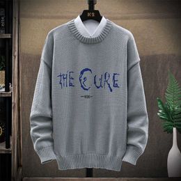 Men's Sweater Winter Warm Knitted Pullover Men Printed O-Neck Sweaters 2021 New Autumn Oversized Casual Sweater Men Clothing Y0907