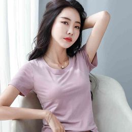 Fashion 3XL 4XL 5XL Plus Size Women Tops Short Sleeve Summer T Shirt Women O-neck Cotton T-shirt Women Clothes Tshirt C841 210426